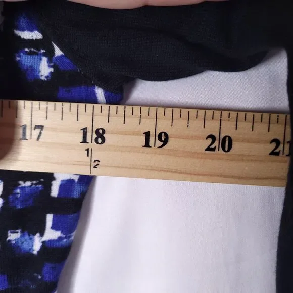 Brooks Brothers Cardigan Womens Small Blue Twinset Abstract Cotton Jersey NWT - Picture 7 of 12